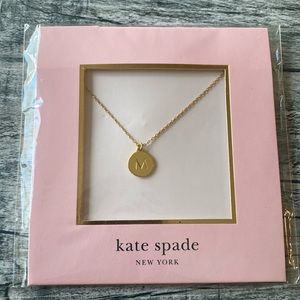 New! Kate Spade New York mini initial pendant necklace - M